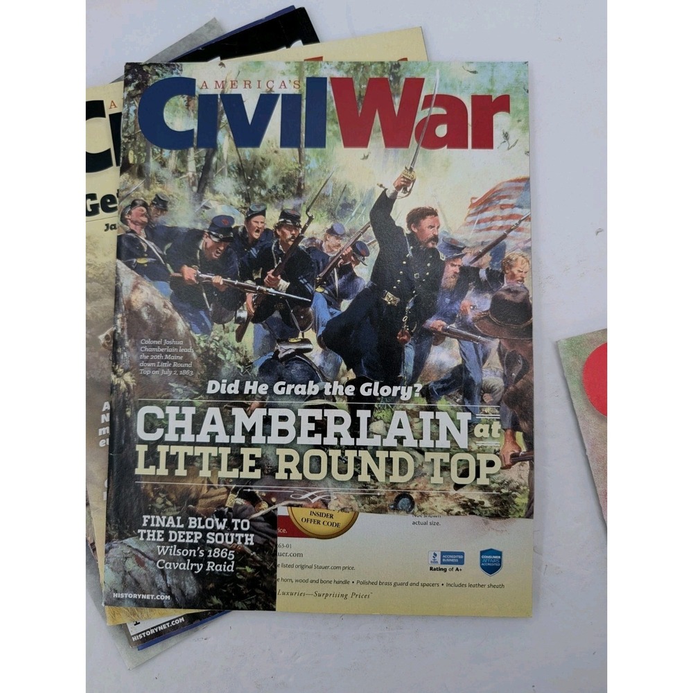 Lot of 5 AMERICAS CIVIL WAR Magazine Gettysburg Chamberlain Longstreet Bull Run - Picture 3 of 6